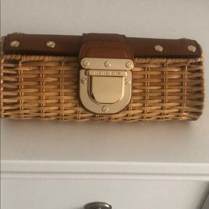 Michael Kors straw clutch